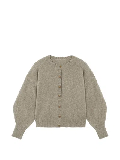 Linnea Lund Gabriella Buttoned-cardigan In Gray