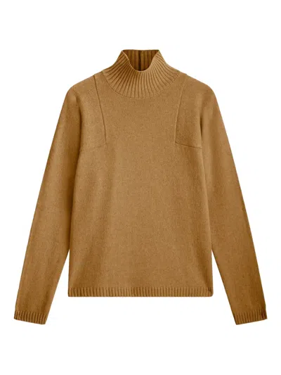 Linnea Lund High-neck Cashmere Sweater In Brown