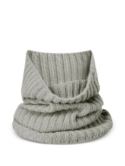 Linnea Lund Ribbed Tubular Neck Warmer In Gray