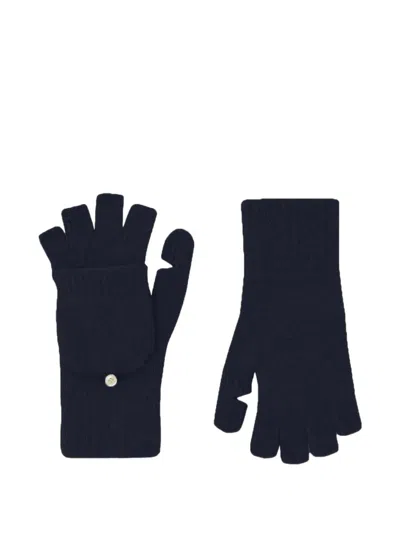 Linnea Lund Vantar Button Flap Mittens In Blue