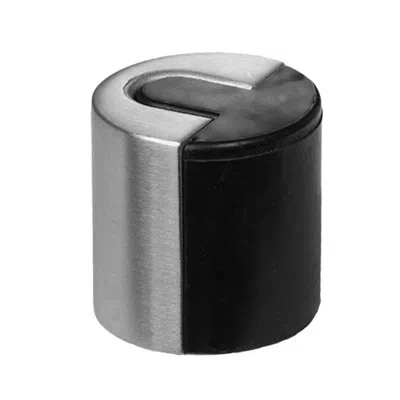 Linnea Modern Stainless Steel Floor Mount Door Stop In Satin Stainless Steel