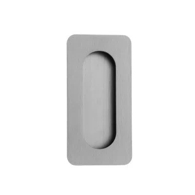 Linnea Oval Bucket Flush Pull Plate In Satin Stainless Steel
