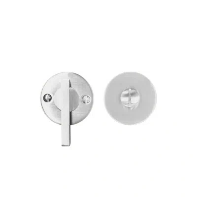 Linnea Pocket Door Hardware With Ada Knob In Satin Stainless Steel