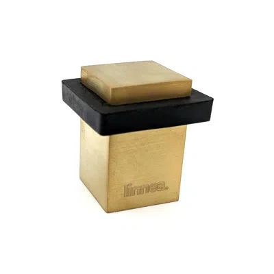 Linnea Stainless Steel Floor Mount Door Stop In Satin Black