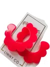 Linny Co Women's Margo Earring In Neon Pink In Red