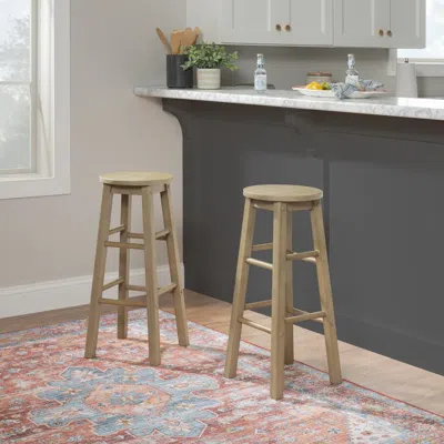 Linon 29 Inches Barstool Grey Wash In Brown