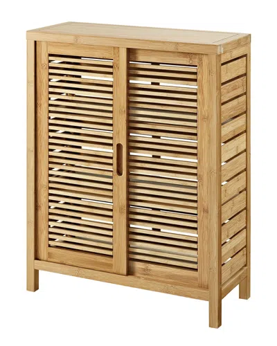Linon 33in Bamboo Bracken Cabinet In Brown
