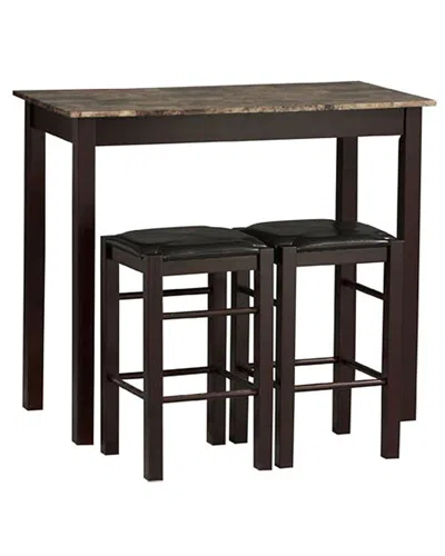Linon 3pc Tavern Set In Brown