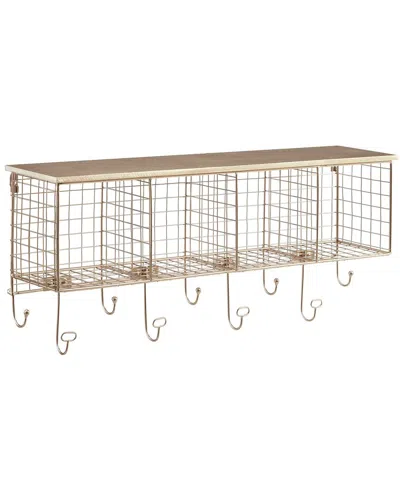 Linon 4-cubby Wall Shelf In Brown