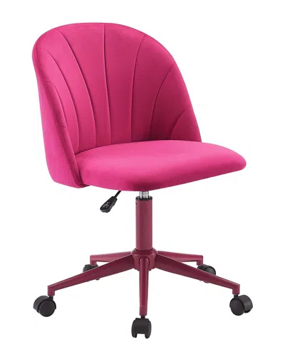 Linon Abigail Desk Chair In Pink