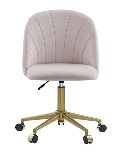 Linon Abigail Desk Chair In Pink