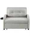 Linon Aileen Wide Convertible Chair Bed