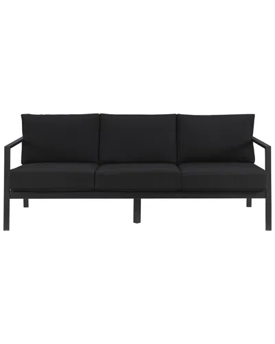 Linon Alora Outdoor 3-seater Sofa In Black