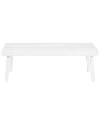 Linon Alora Outdoor Coffee Table In White