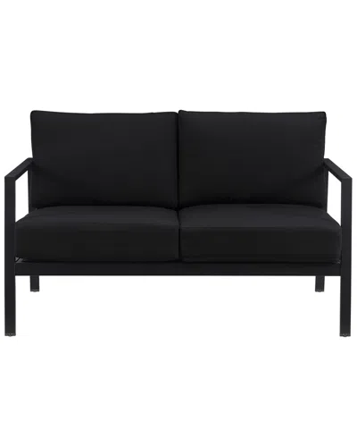 Linon Alora Outdoor Loveseat In Black