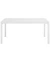 Linon Alora Outdoor Rectangular Dining Table In White