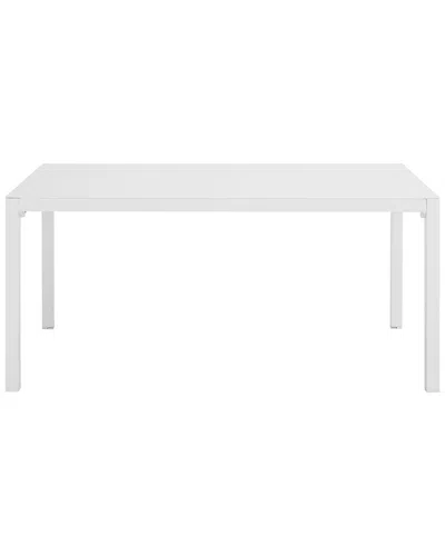 Linon Alora Outdoor Rectangular Dining Table In White