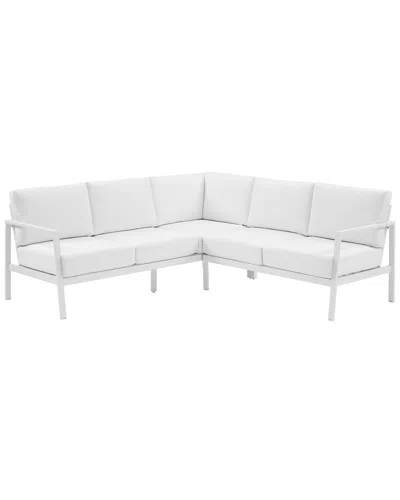 Linon Alora Outdoor Sectional In White