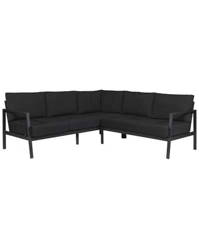 Linon Alora Outdoor Sectional In Black