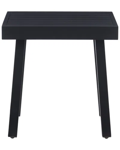 Linon Alora Outdoor Side Table In Black