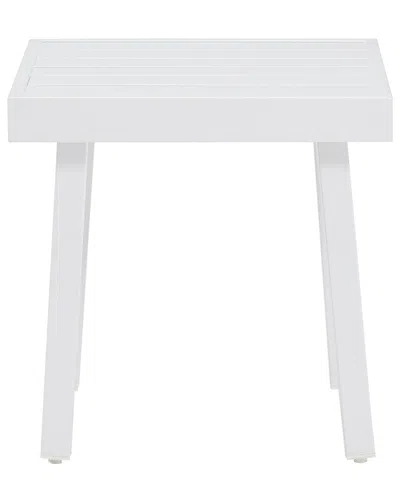 Linon Alora Outdoor Side Table In White