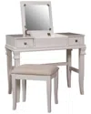 Linon Angela Vanity Set In Neutral