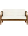 Linon Arlen Outdoor Loveseat & Coffee Table In White
