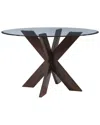 Linon Auden Dining Table In Brown