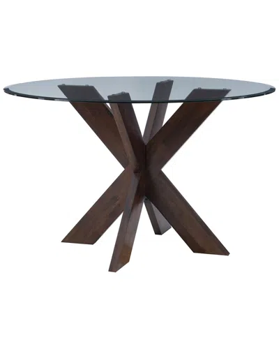 Linon Auden Dining Table In Brown