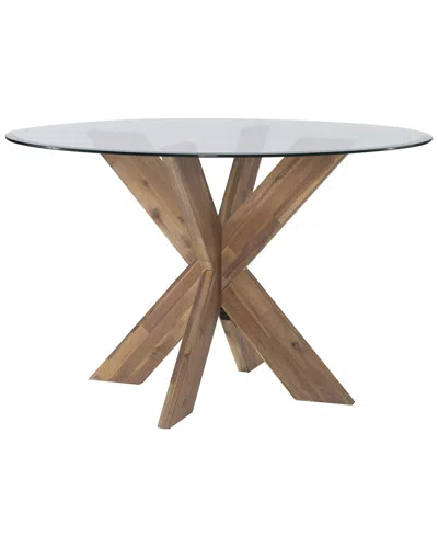 Linon Auden Dining Table In Brown