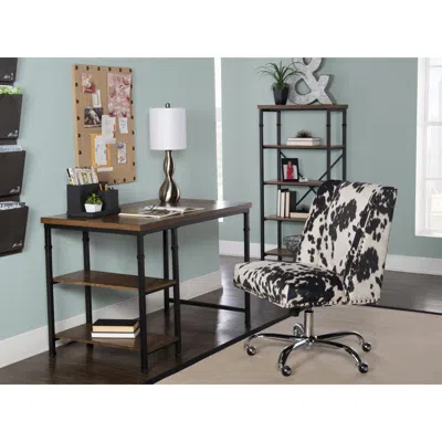 Linon Austin Two Shelf Desk In Brown