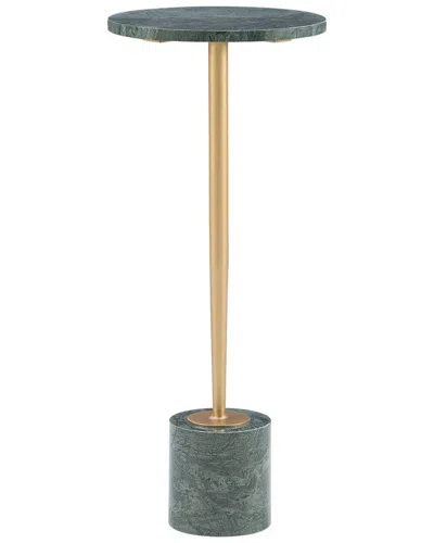 Linon Ayleen Marble Drink Table In Gray