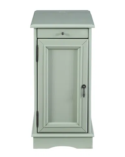 Linon Barron Usb Accent Table In Green