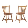 Linon Bazel Side Chair Set Of 2 In Brown