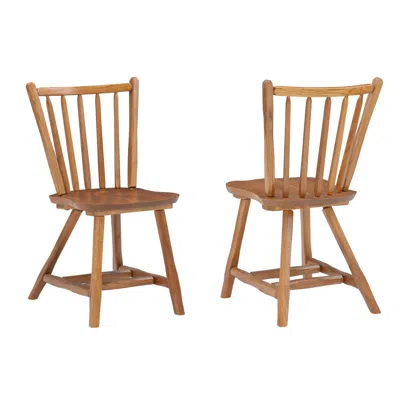 Linon Bazel Side Chair Set Of 2 In Brown
