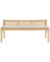 Linon Beaux Cane Bench In Brown