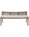 Linon Beaux Cane Bench In Brown