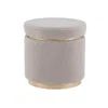 Linon Blanche Storage Ottoman Grey In Neutral