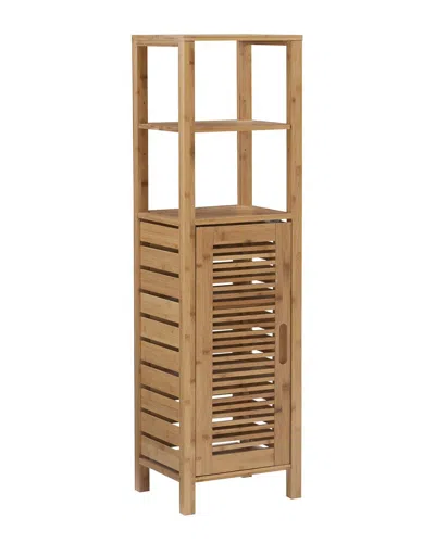 Linon Bracken Bamboo Cabinet In Brown