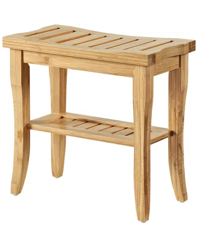 Linon Bracken Bamboo Stool In Brown