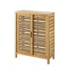 Linon Bracken Two Door Floor Cabinet In Brown