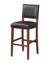 Linon Brook Counter Stool Black In Black