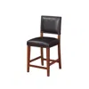 Linon Brook Counter Stool Black In Black