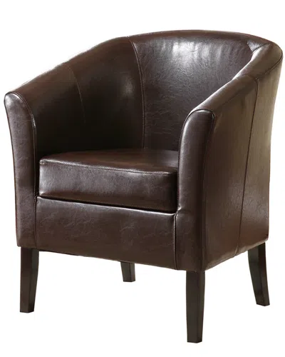 Linon Brown Simon Club Chair