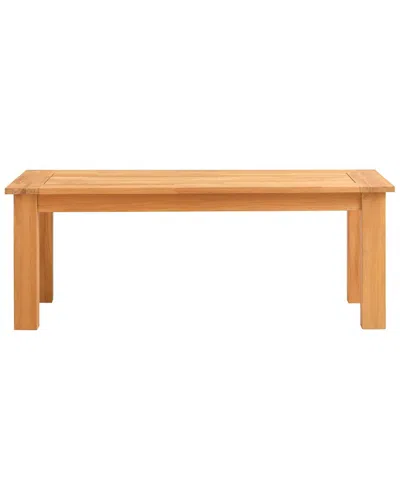 Linon Cannon Teak Outdoor Coffee Table In Neutral