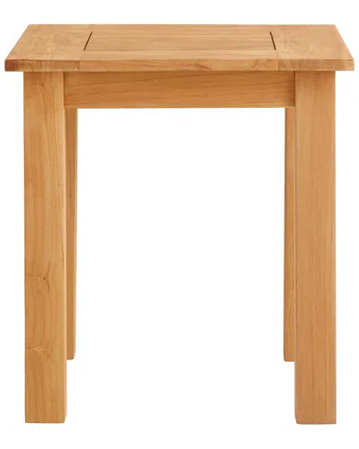 Linon Cannon Teak Outdoor Side Table In Brown