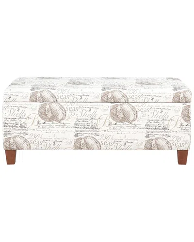 LINON LINON CARMEN SWIRL STORAGE OTTOMAN