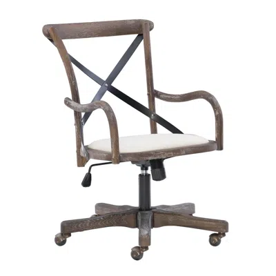 Linon Carson Café Office Chair, Neutral In Brown
