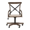 Linon Carson Office Chair In Gray