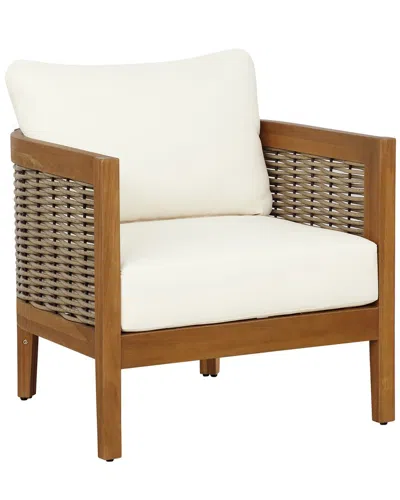 Linon Chaddsley Outdoor Club Chair In Brown